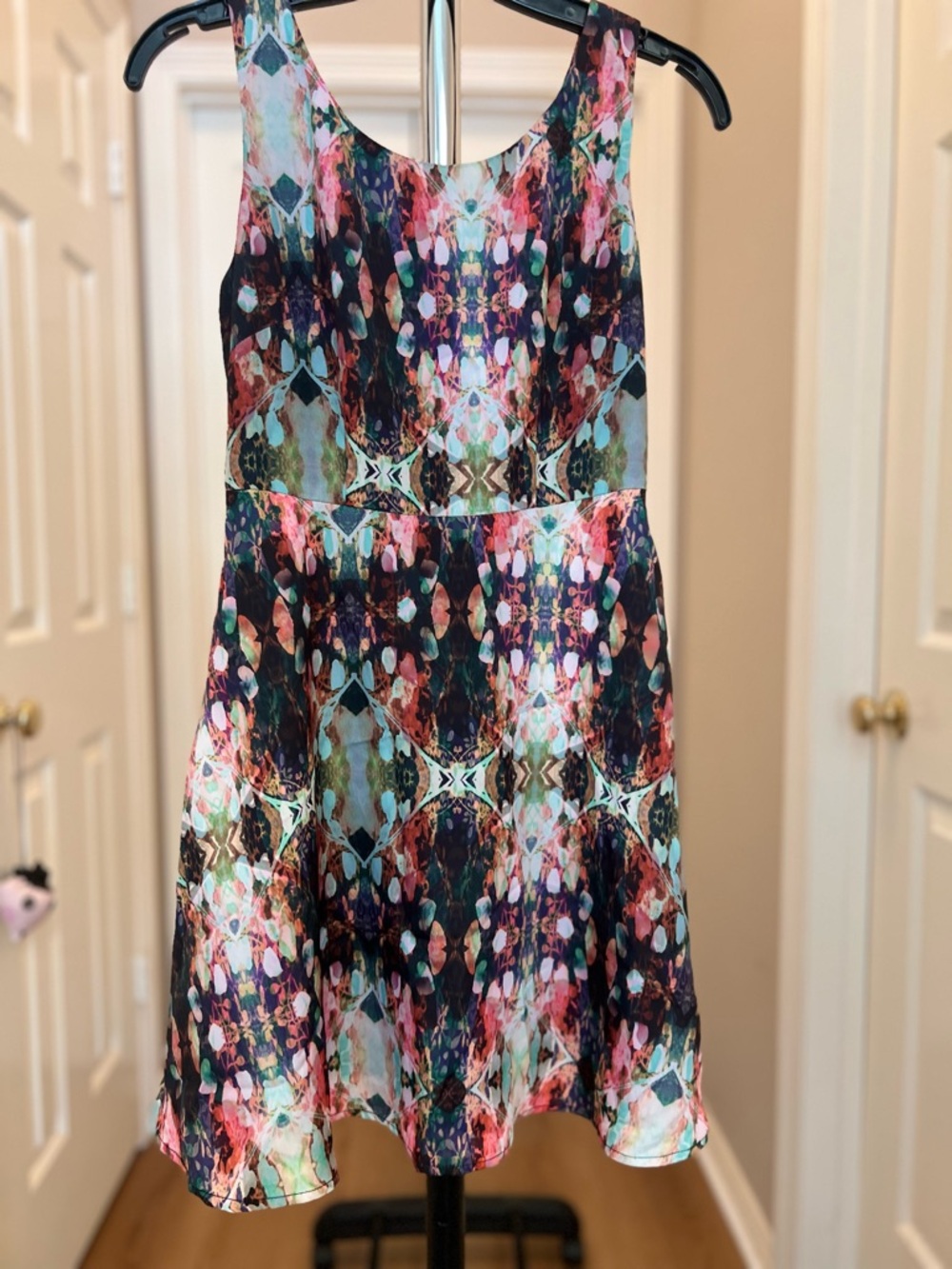 Ladakh Multicolor Abstract Floral Fit & Flare Dress